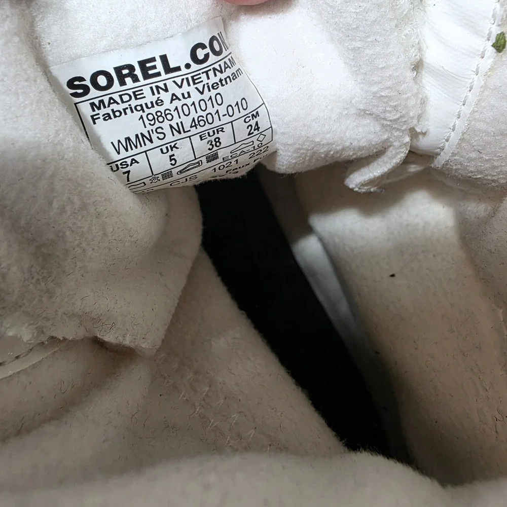 Sorel Kinetic Sport Women Black White Faux Shearling Winter Boots NL4601-010 7